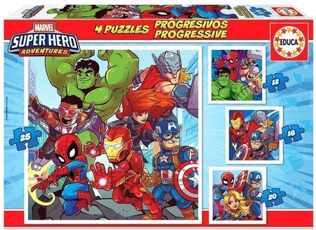 Educa Puzzle 4W1 Marvel Super Hero Adventures G3