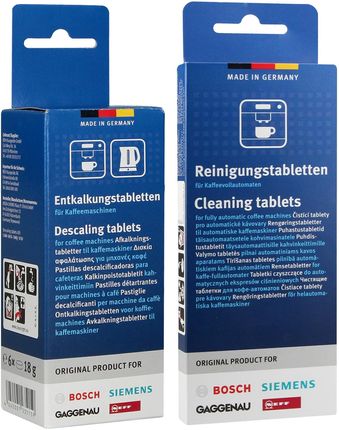 Bosch Zestaw do konserwacji ekspresu tabletki odkamieniające 311864 + tabletki czyszczące 311769