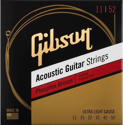 Gibson SAG-PB11 Phosphor Bronze Acoustic Guitar Strings struny do gitary akustycznej