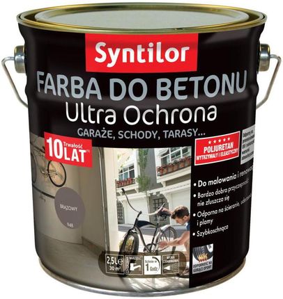 Syntilor Farba Do Betonu Ultra Ochrona 2,5L Brązowy