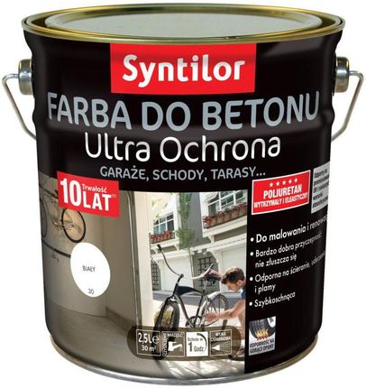 Syntilor Farba Do Betonu Ultra Ochrona 2,5L Biały