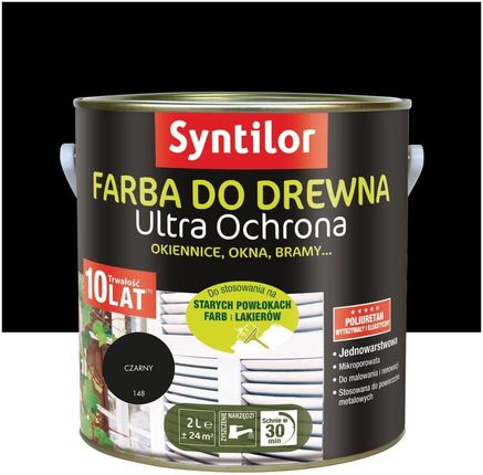 Syntilor Farba Do Drewna Ultra Ochrona 2L Czarny