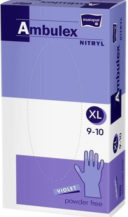 Matopat rękawice nitrylowe niepudrowane Ambulex XL fioletowe 100szt.