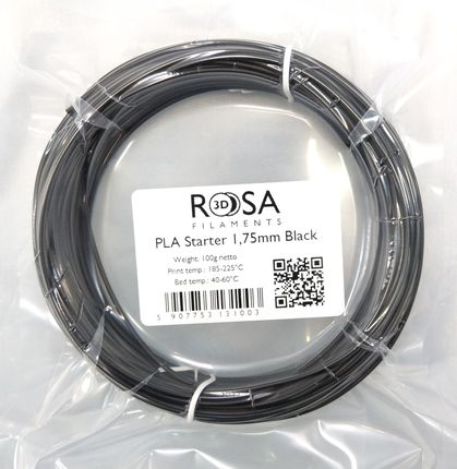 ROSA3D PLA STARTER 1,75MM BLACK 100G