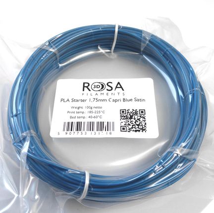 ROSA3D -PLA STARTER 1,75MM CAPRI BLUE SATIN 100G