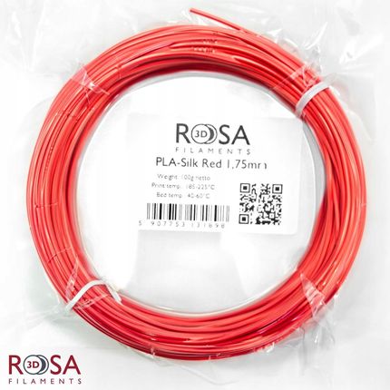 ROSA 3D FILAMENT ROSA3D PLA SILK 1,75MM 100G CZERWONY RED (5907753131898)