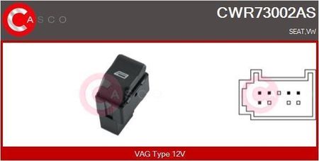 Casco Przełącznik Podnośnik Szyby Cwr73002As