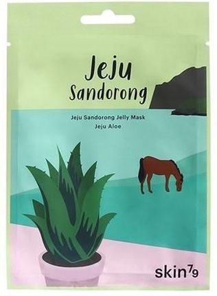 Skin79 Jeju Sandorong Jelly Mask Aloe Żelowa Maska Kojąco-Chłodząca 33Ml
