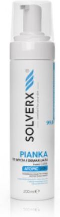 Solverx Atopic Skin Pianka Do Mycia I Demakijażu Twarzy Oczu 200Ml