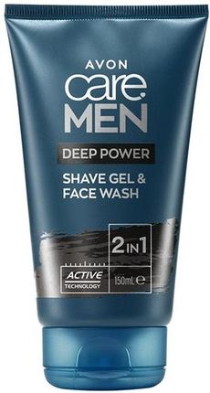 Avon Care Men Deep Power 2W1 Żel Do Golenia I Mycia Twarzy 150Ml