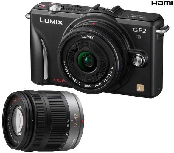 パナソニック LUMIX DMC-GF2 14-42mm #B106 Aparat cyfrowy Panasonic Lumix DMC-GF2 Czarny + 14-42mm +