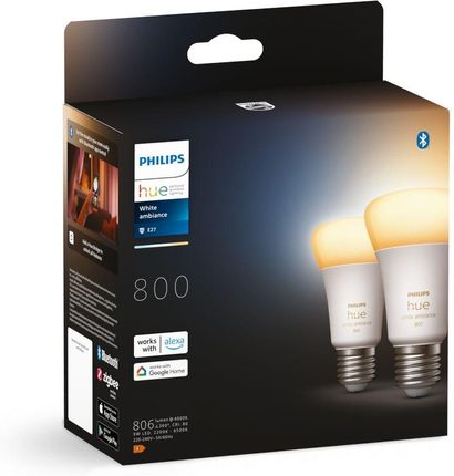 PHILIPS HUE White ambiance 2 szt. E27 806lm (929002489802