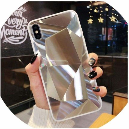 Nemo Etui 3D Lustro Mirror Obudowa Diamond Stone Samsung Galaxy S10E Białe (8819100003383)