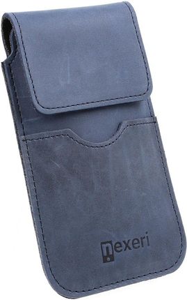 Nexeri Kabura Pionowa Iphone 13 13 Pro 12 12 Pro Etui Skórzane Do Paska Otwierana Portfel Flap Leather Granatowa (5904161118930)
