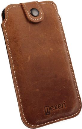 Nexeri Wsuwka Iphone 13 13 Pro 12 12 Pro Etui Skórzane Leather Pocket Xl Brązowa (5904161118947)