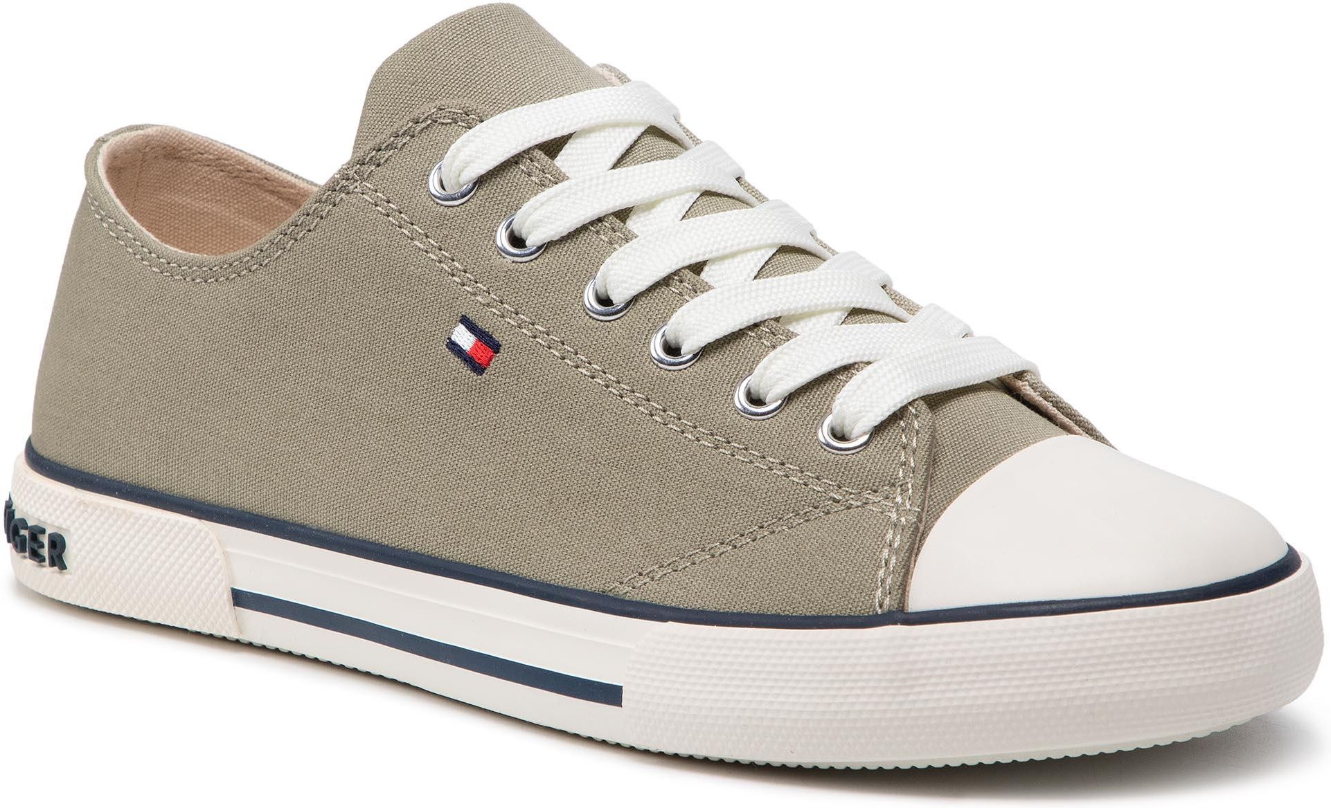 Trampki Tommy Hilfiger Low Cut Lace Up Sneaker T X S Military Green Ceny I