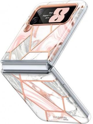 Supcase Etui I-Blason Cosmo Nosp Galaxy Z Flip 3 5G Marmurowe Różowe