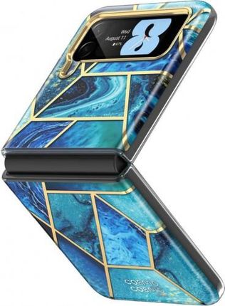 Supcase Etui I-Blason Cosmo Nosp Galaxy Z Flip 3 5G Marmurowe Niebieskie
