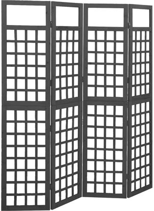 vidaXL Parawan pokojowy 4 panelowy trejaż drewno jodłowe 161x180 cm (316483)