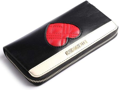 Love Moschino Big Quilted Heart Portfel czarny - Ceny i