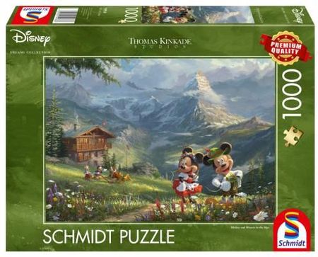 Schmidt Puzzle 1000El. Disney Mickey And Minnie In The Alps Myszka Miki I W Alpach Thomas Kinkade