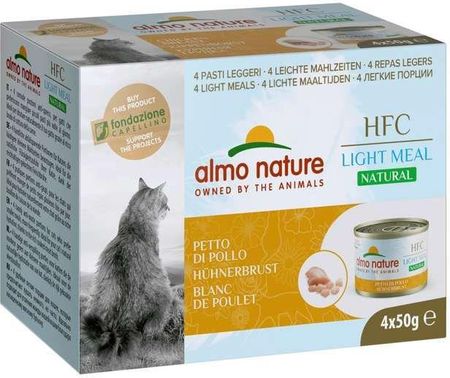 Almo Nature Natural Light Meal Pierś Kurczaka 4X50G