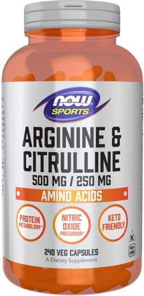 L-Arginine + L-Citrulline Arginina I Cytrulina 240kaps.