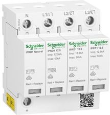 Schneider Electric Ogranicznik Przepięć Iprd1 12.5R-T12-3N 3+1-Biegunowy Typ1+Typ2 12,5 Ka Ze Stykiem (SEA9L16482) - Zabezpieczenia