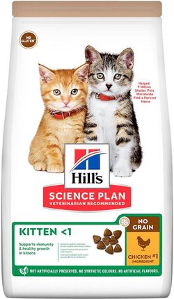 Hill'S Science Plan Kitten No Grain, Kurczak, Sucha Karma Dla Kota 1,5Kg