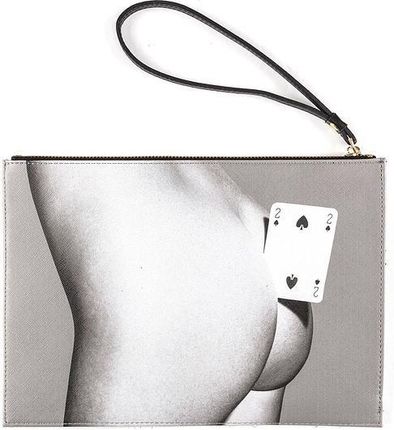 SELETTI TOREBKA TOILETPAPER TWO OF SPADES PŁASKA 28 CM Z UCHWYTEM