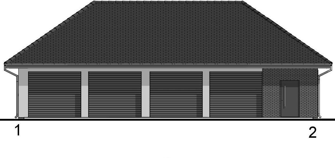 Projekt garażu czterostanowiskowego G44