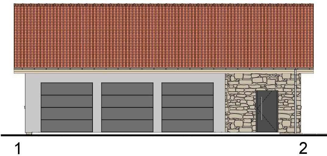 Projekt garażu trzystanowiskowego G322