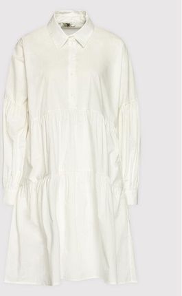 TWINSET Sukienka koszulowa 221LB2JLL Biały Loose Fit