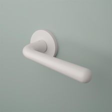 Zdjęcie Enger Klamka APRILE IRGA ROZETA R SLIM 7mm WHITE biały matowy - Ryglice