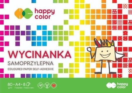 Happy Color Blok Wycinanka Samoprzylepna A4 8K