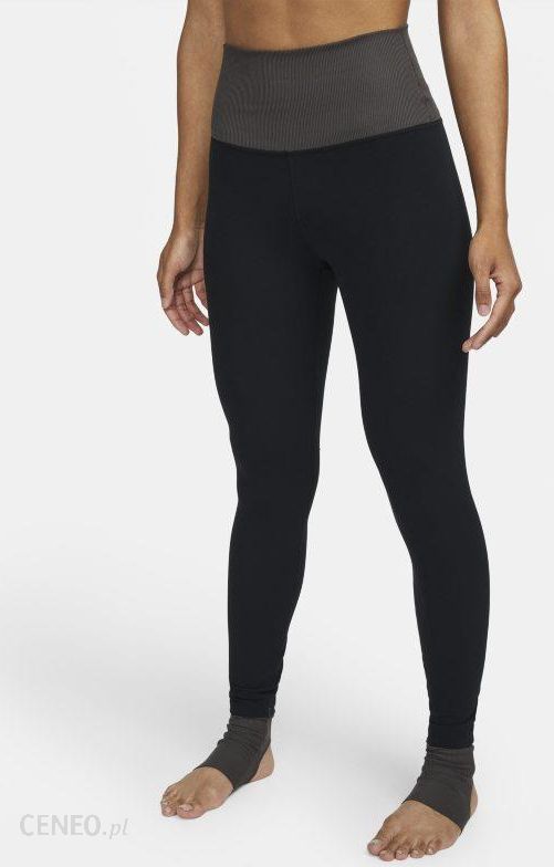 Nike Damskie legginsy 7/8 w kontrastowe kolory z wysokim stanem Nike Yoga  Dri-FIT Luxe - Czerń - Ceny i opinie 