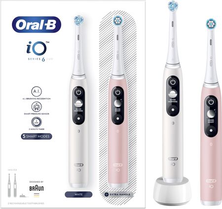 Szczoteczka elektryczna Oral-B iO 6 Duo biały, różowy