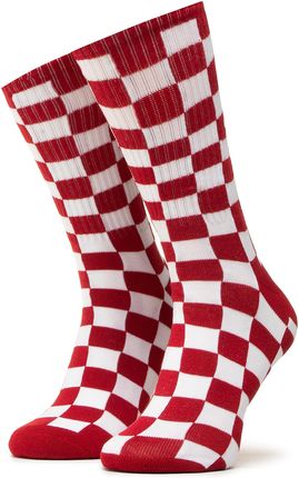 Skarpety Wysokie Damskie VANS - Checkerboard Crew VN0A3H3NRLM1 r.38,5/42 Red/White