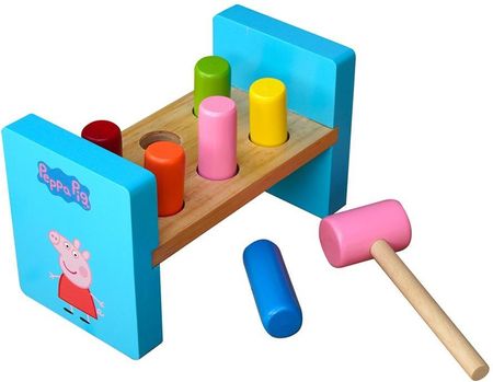 Barbo Toys Drewniana Przebijanka Z Młotkiem, Świnka Peppa