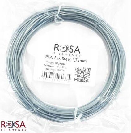 Rosa 3D ROSA3D PLA SILK 1,75MM 0,1KG STEEL (5907753131775)