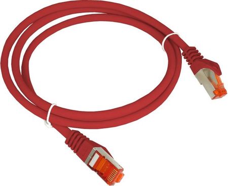 Patch-cord S/FTP kat.6A LSOH 0.5m czerwony
