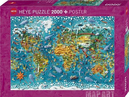 Heye Puzzle 2000El. Nasz Świat + Plakat