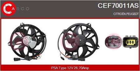 Casco Silnik Elektryczny Wentylator Chłodnicy Cef70011As