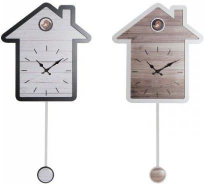 Dkd Home Decor Zegar Ścienny Biały Dom Drewno Mdf 32X4.5X56Cm 2Szt.