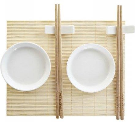 Dkd Home Decor Zestaw Do Sushi Bambus 7Szt. 28,8X19,8X3Cm