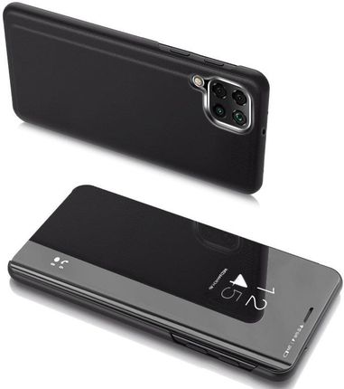 Hurtel Clear View Case Futerał Etui Z Klapką Samsung Galaxy A22 5G Czarny 