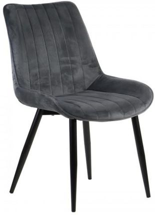 Krzesło tapicerowane - tkanina vevet - do salonu, domu, jadalni i restauracji - HTS-D7A - ciemny szary