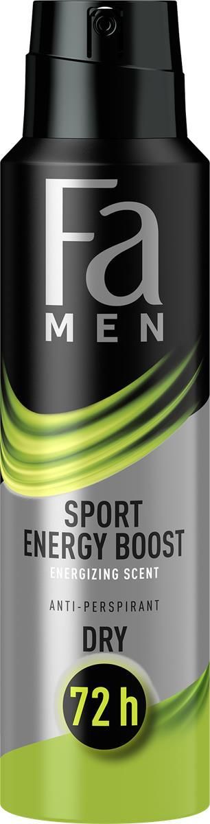 Zdjęcie Fa Men Sport Energy Boost Antiperspirant Antyperspirant W Sprayu  Energizing Scent 150ml - Lubowidz