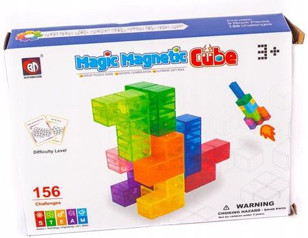 Midex Klocki Magnetyczne 3D Puzzle Przestrzenne