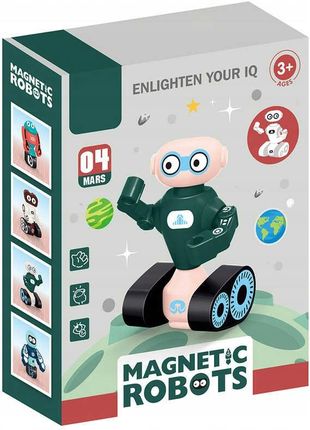Madej Robot Magnetyczny Klocki Magnetyczne Na Magnes Zielony